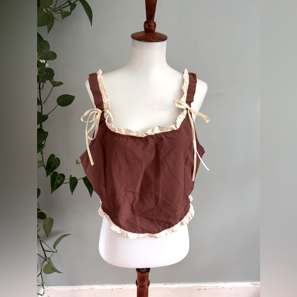 Cottagecore Vest Corset Camisole Lace
